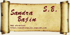Sandra Bajin vizit kartica